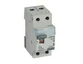 Chránič dvoupolový LEGRAND 411587 TX3 CHRÁN. 2P 63A 300MA A-S