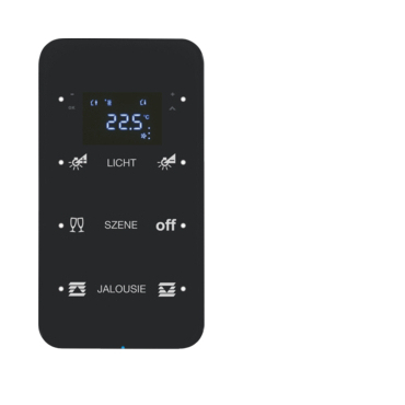 HAG 75643165 Dotykový sensor 3-násobný s termostatem, Berker R.1, sklo, černá