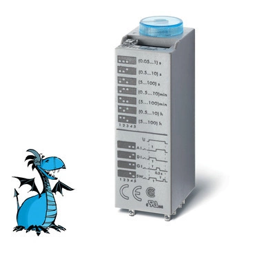 FINDER 85.04.8.240.0000 Čas.relé min., ZR/PK, 4P/7A, 240V AC, 50ms-10h RP 0,05kč/ks