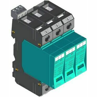 SEZ PO I 3 R 280V/12,5kA Přepěťová ochrana PO I 3 R 280 V/12,5 kA, modulární, vyměnitelná, B+C+D