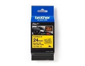 BROTHER   originální páska do tiskárny štítků, , TZE-FX651, černý tisk/žlutý podklad,