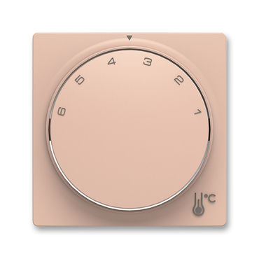 Kryt termostatu ABB Zoni 3292T-A00300 242, , pudrová, prostor. s ot. ovl., s up. maticí