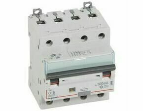 Chránič kombinovaný LEGRAND 411239 DX3 KOMB. 4P C16 300MA A 6KA