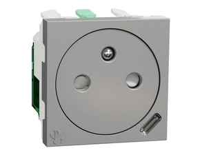SCHN NU301530E Unica - Zásuvka skrytá 250V/16A + USB C 10.5W, 2.1A, 2M, Aluminium