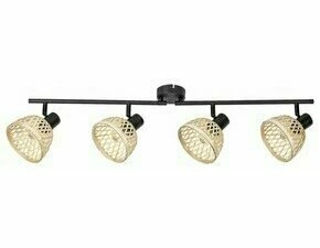 Svítidlo RABALUX 3136 RATTAN matná černá E14 4xMAX 40W