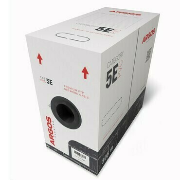 Kabel datový ARGOS CAT5E, FTP, PVC, Eca, 305 m, šedá