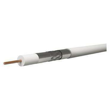 Kabel koaxiální EMOS S5252, CB500, PVC, vodič 0,75 mm, plášť 5 mm, vnitřní, bílá, 100 m