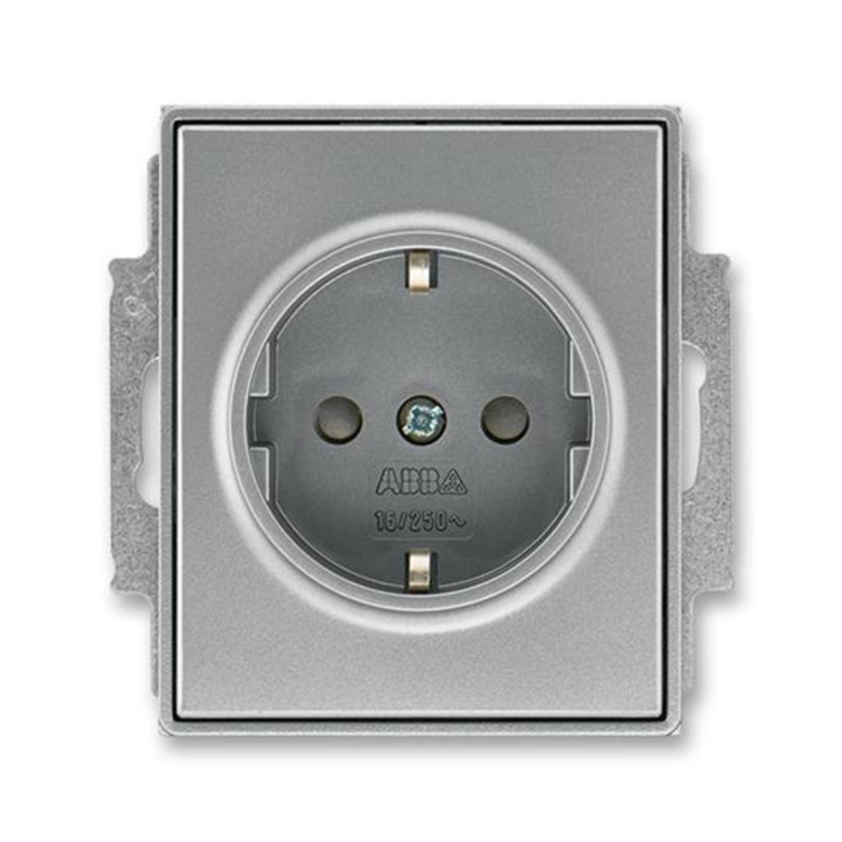 Zásuvka jednonásobná ABB Element 5518E-A03459 36, ocelová, (podle DIN ...