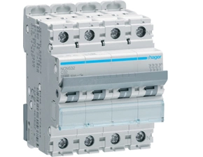 Jistič čtyřpolový HAGER NCN632 3+N pól. 32A, char.C, 10 kA