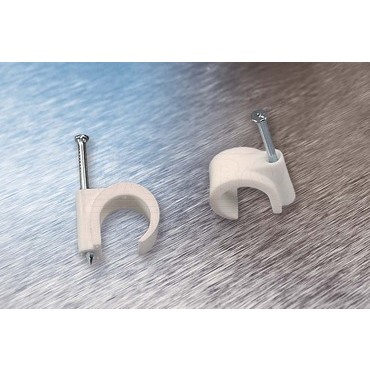 wpr9776 MXC1-7-10 kabelová příchytka s hřebíkem MATRIX C1, O 7 - 10 mm, bílá