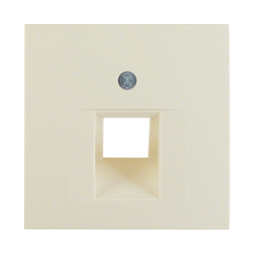 HAG 14078982 Centrální díl pro zásuvku datovou 1x RJ45, šikmá, Berker S.1, krémová, lesk