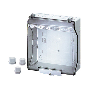 HEN KG 9003 Rozvodnice s průhlednými otevíracími dvířky IP55/65, rozměry 217x253x115mm