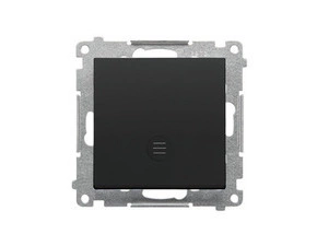 Spínač jednopólový SIMON TW1ZL.01/149, signal. LED podsv., ř.1So, bezšr. sv., černá mat