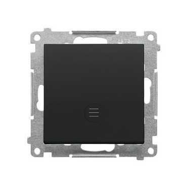 Spínač jednopólový SIMON TW1ZL.01/149, signal. LED podsv., ř.1So, bezšr. sv., černá mat