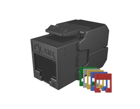 Keystone datový SOLARIX SXKJ-6-UTP-RAL-SA, CAT6, STP, RJ45, černá, samořezný
