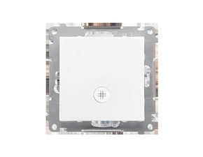 Přepínač křížový SIMON 55 TW7L.01/111, LED podsv., ř.7So, bezšr. sv., bílá mat