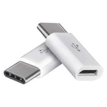 Adaptér USB EMOS SM7023, 2.0, Micro USB-B /USB-C, bílý, 2ks