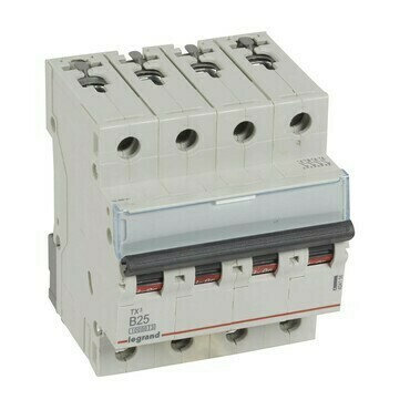 Jistič čtyřpolový LEGRAND 404156 TX3 4P B25 10000A