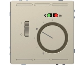 SCHN MTN5764-6033 Podlahový termostat, Merten D-Life, 230V s vypínačem a podlahovým čidlem, Sahara
