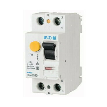 Chránič dvoupolový EATON 187367 FRCmM-40/2/003-G/F FRC, typ G/F, 2-pólový, Idn=0,03A, In=40A, Ir=3kA