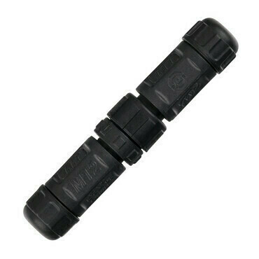 MC LED Konektor - vidlice + zásuvka, IP67, pájecí, M12, 3piny