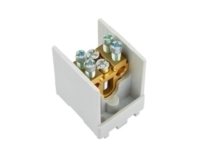 EL 1000515 Svorkovnice stoupací HAK/1/25, nekrytá, 80A, 1pól., 1x25mm2 a 2x16mm2, na DIN (bal.20)