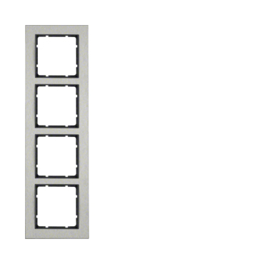 HAG 10243606 Rámeček 4-násobný, vodorovný, Berker B.7, ušlecht. ocel/antracit