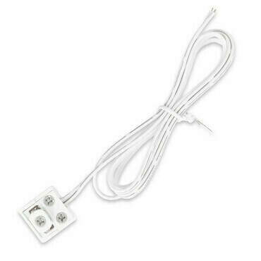 MC LED Konektor pro DC lištu, max. 4A, bílá barva, vč. kabelu 1m