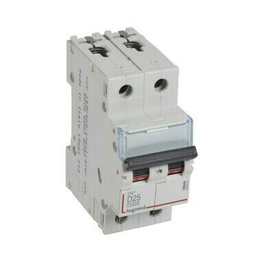 Jistič dvoupolový LEGRAND 409453 DX3 2P D25 10000A/16KA