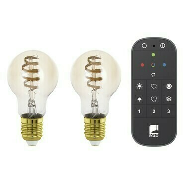Zdroj LM_LED_E27 A60 2x7W jantarová volitelná bílá EGLO