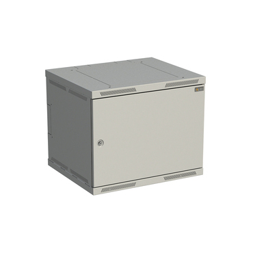 Rozvaděč nástěnný SOLARIX SENSA-9U-65-21-G, 19", 9U, RAL 7035, 600x500 mm, plechové dveře