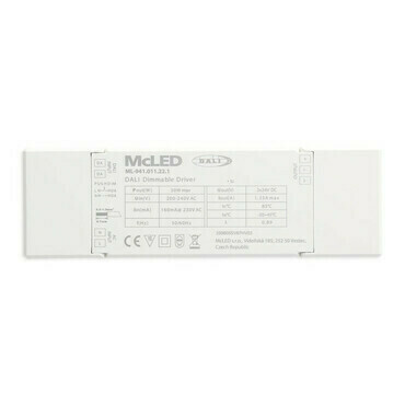 MC LED Napájecí zdroj 30W, DC 24V, IP20, řízení DALI2 a tlačítko, 2 CH, DT6