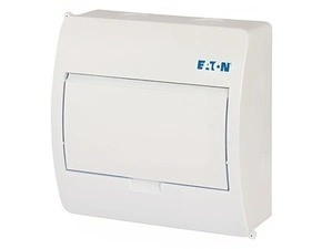 Rozvodnice nástěnná EATON 281690 BC-O-1/8-TW-ECO, bílé plast. dveře, 1 řada, 8 modulů