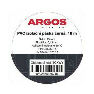 ARGOS PVC izolační páska černá, 10 m