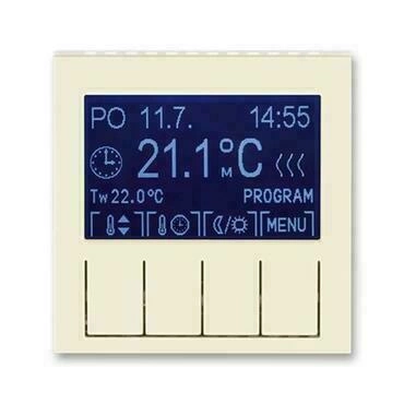 Termostat univerz. ABB Levit 3292H-A10301 17, , slonová kost/bílá, program. (ovl. jedn.)