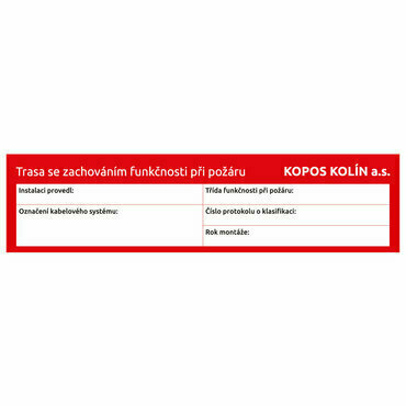KOPOS OPT EN OZNAČENÍ POŽÁRNÍCH TRAS