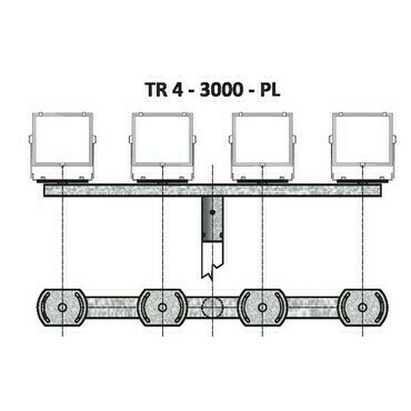 TR 4/89 - 3000 - PL držák pro reflektory PL, natáčení do stran