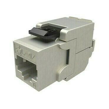 Keystone datový SOLARIX SXKJ-5E-STP-BK-SA, CAT5E, STP, RJ45, šedý, samořezný, 24ks