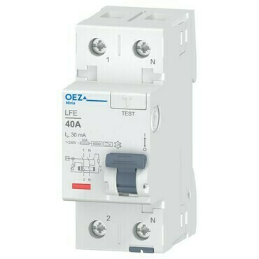 OEZ:46396 LFE-40-2-030A Proudový chránič In 40 A, Ue AC 230 V, Idn 30 mA, 2pól, Inc 6 kA, typ A