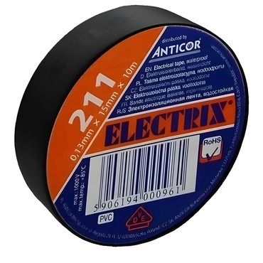 Páska elektroizolační ANTICOR 905 211 PVC/19x10x0,13/černá