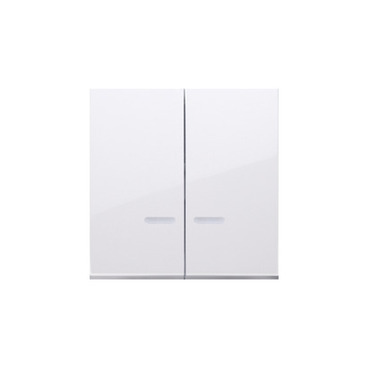 Kryt 2 násobný SIMON DKW5L/11, se světelným piktogramem pro přístroje spínačů a tlačítek, bílá