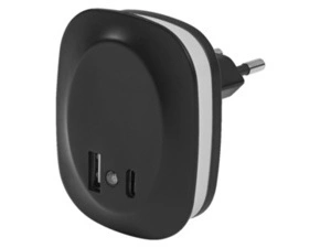 LED svítidlo orientační LEDVANCE LUNETTA EDGE SEN BL 830 USB A C BK