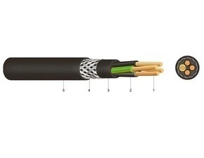 Kabel ovládací YSLYCY-JZ  05x4 GR stíněný, měděný