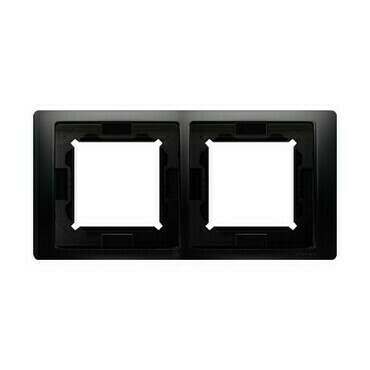 Rámeček SIMON BMRC2B/49, 2 násobný, IP44, černá matná