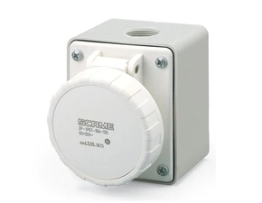 SCAME 535.3213 Zás. nástěnná IEC309 do 50V, rovný box - 535.3213