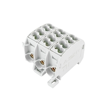 EL 1002941 Svorkovnice rozbočovací HLAK 25//3 C L, 152A, 3pól., CU, IP20, šedá, na DIN (bal.2)