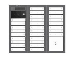DV SYSTEM: 51 až 58 tlačítek (dělené jm.) + KAMERA + BOD Lite: čtečka RFID čipů MIFARE 13,56MHz (3M+