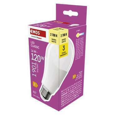 EMOS ZQ5E71 LED CLS A70 16W(120W) 1901lm E27 WW