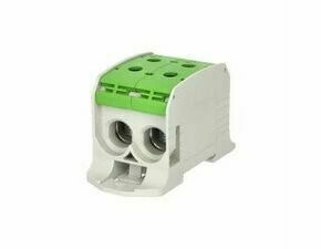 EL 1006037 Svorka univerzální RKA 95 DPE, 232A, 1pól. (4x vstup), AL/CU, zelená, na DIN/na panel (ba