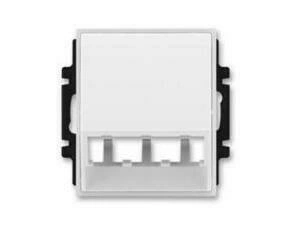 Kryt zásuvky ABB Element 5014E-A00400 01, bílá/ledová bílá, komunikační (pro prvky Panduit Mini-Com)